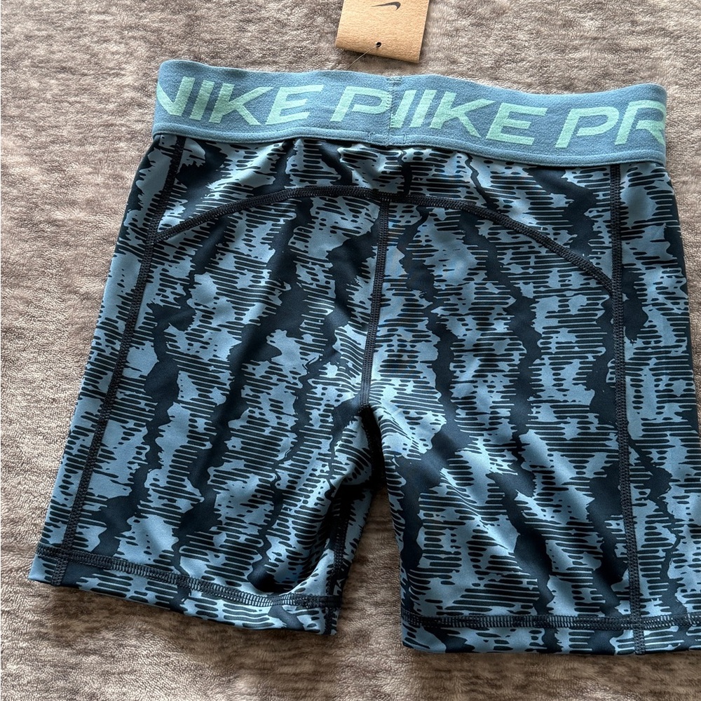 Nike Pro Light Blue Dri-FIT Shorts - Picture 8 of 8